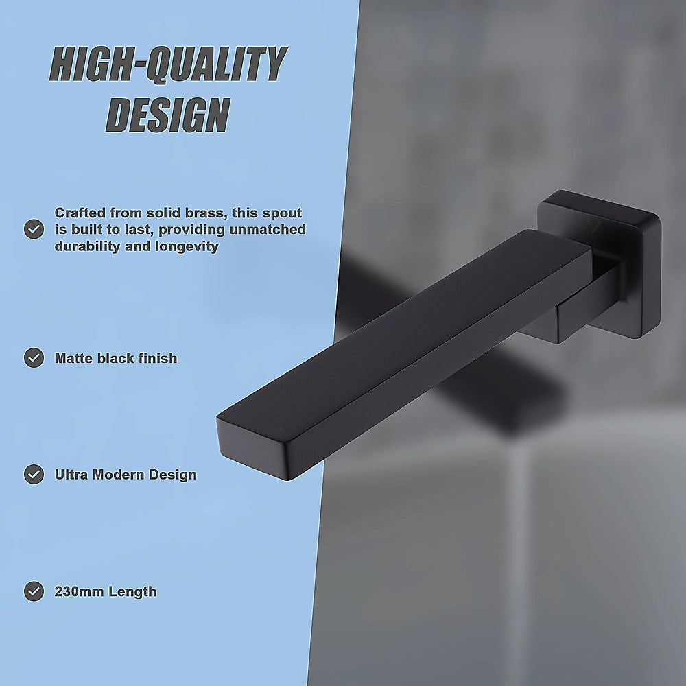 Bath In Wall Swivel Spout in Matte Black