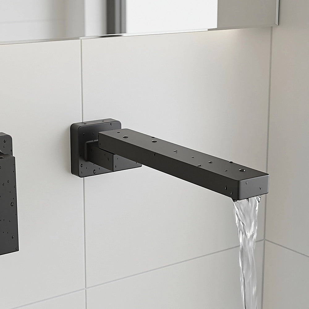 Bath In Wall Swivel Spout in Matte Black