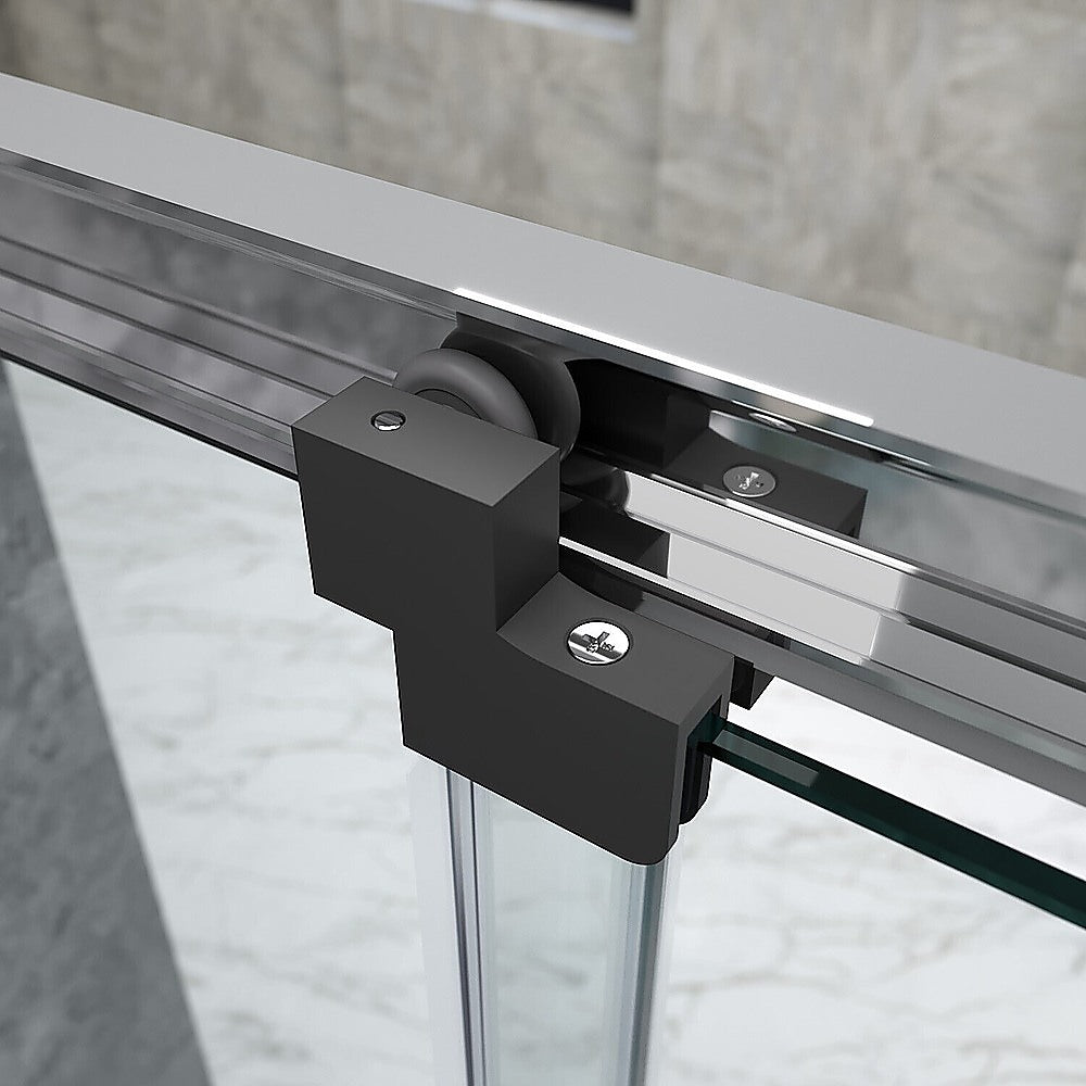 40mm Adjustable Contemporary Corner Sliding Chrome Shower Screen 120x92cm