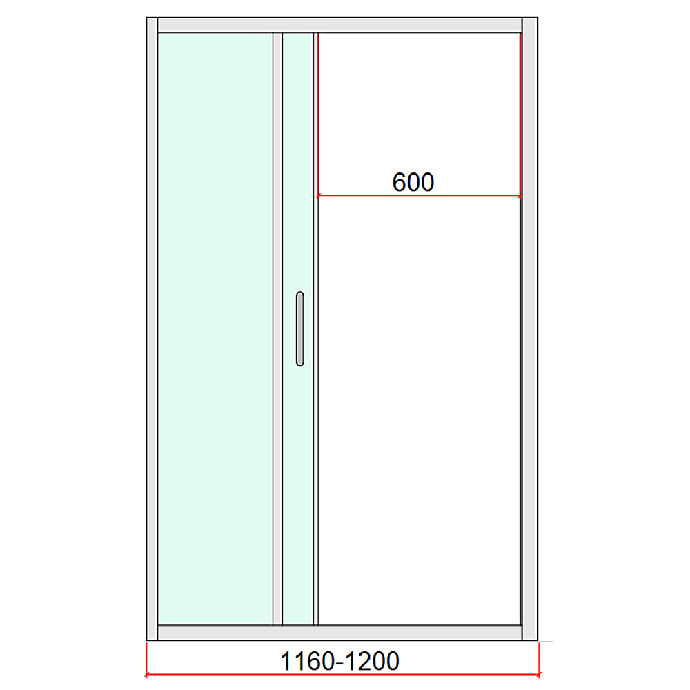 40mm Adjustable Contemporary Corner Sliding Chrome Shower Screen 120x92cm