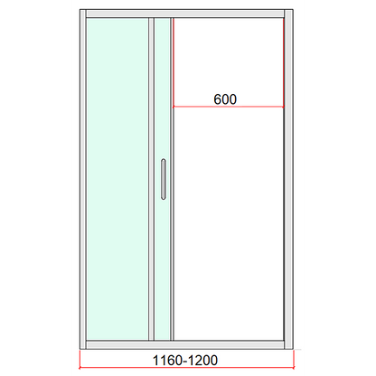 40mm Adjustable Contemporary Corner Sliding Chrome Shower Screen 120x92cm