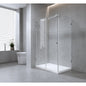 180x80cm Frameless Glass Sliding Corner Shower with Chrome Rail and Hardware