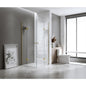 90x110cm Double Door Corner Shower with Gold Channels and SS Hinges, Round Handle