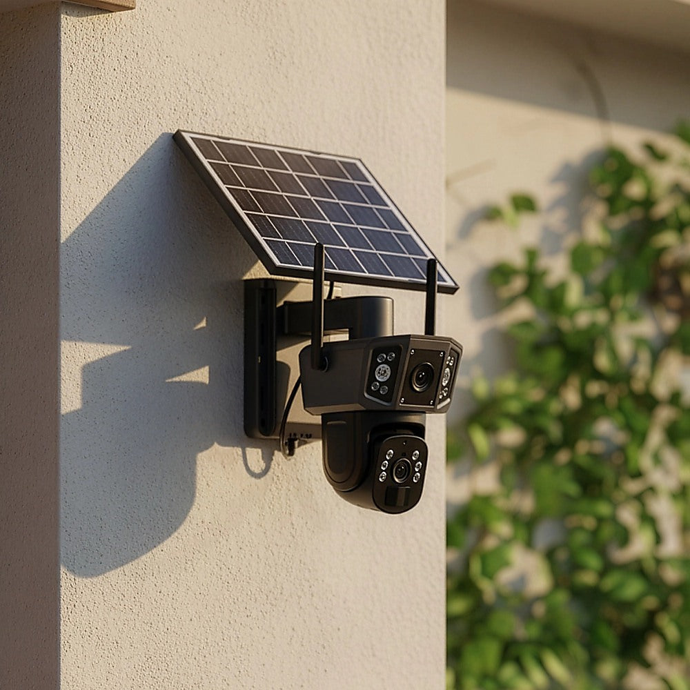 9MP Wireless Solar Camera WIFI Security Outdoor Battery PTZ CCTV Home House V380