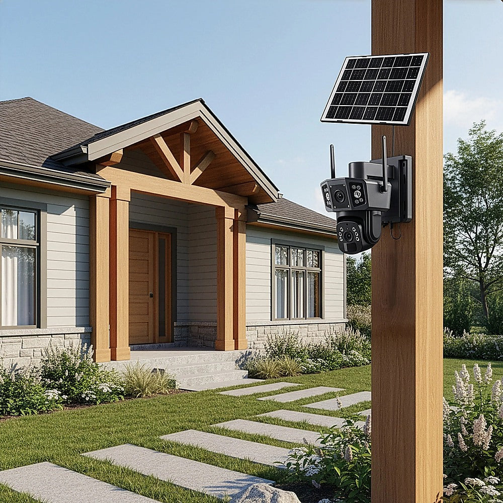 9MP Wireless Solar Camera WIFI Security Outdoor Battery PTZ CCTV Home House V380