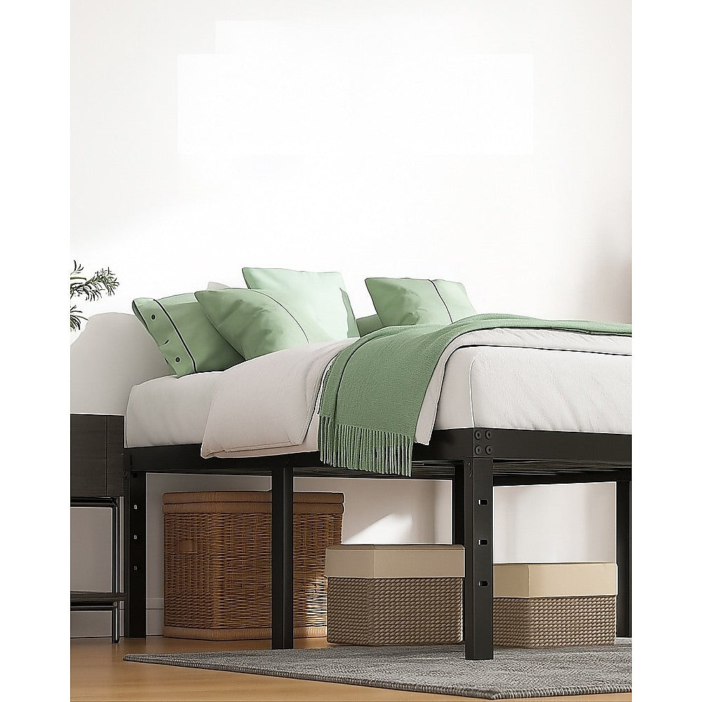 Queen Metal Bed Frame 45cm High – Full Steel Base Platform