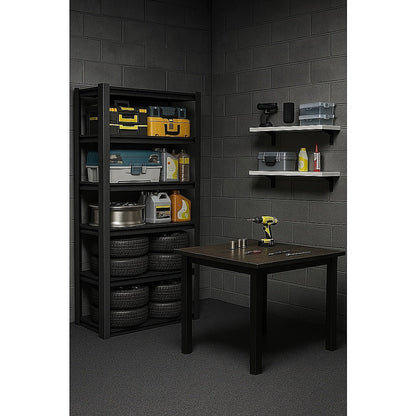 120x40x183cm Metal Garage Shelving Rack – Heavy-Duty Steel Storage
