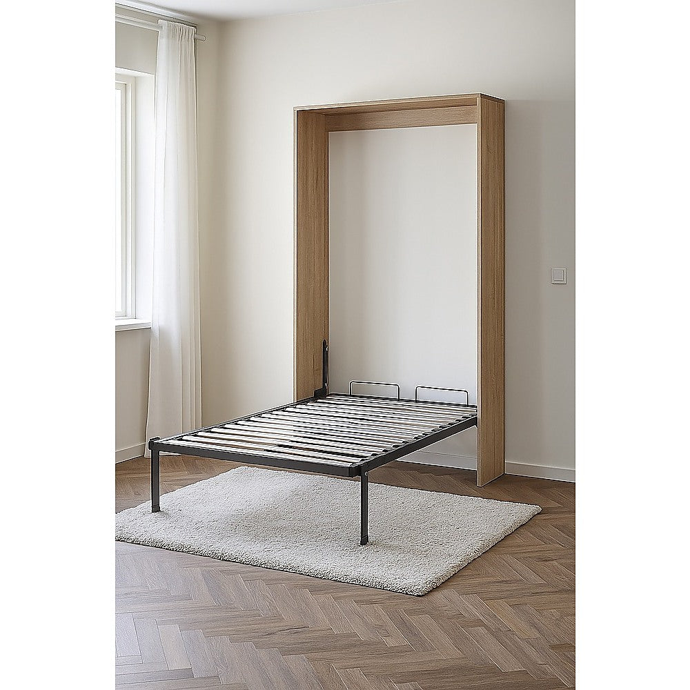 Double DIY Wall Bed Hardware Kit with Gold handle – Frame & Mechanism for Custom Build