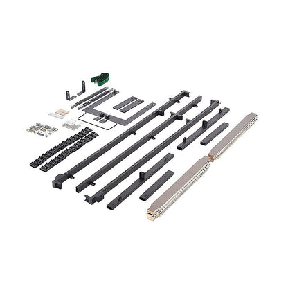 Single DIY Wall Bed Hardware Kit with Black handle – Frame & Mechanism for Custom Build