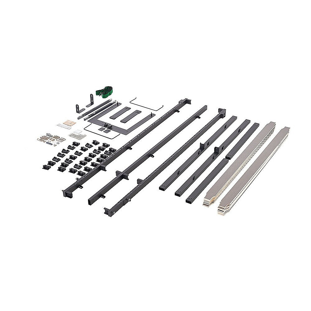 Queen Wall Bed in White Gloss – Space Saving Murphy Bed Kit with Silver Door Handle