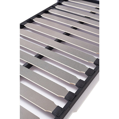 Single Wall Bed in White Gloss – Space Saving Murphy Bed Kit with Gold Door Handle