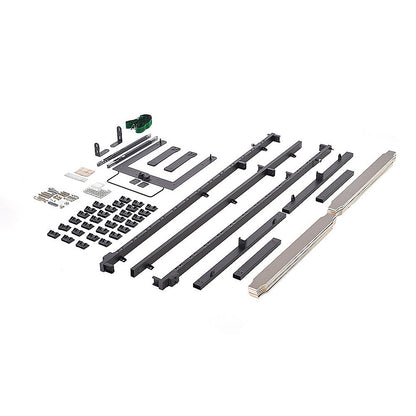 King-single Wall Bed in White Gloss – Space Saving Murphy Bed Kit with Silver Door Handle