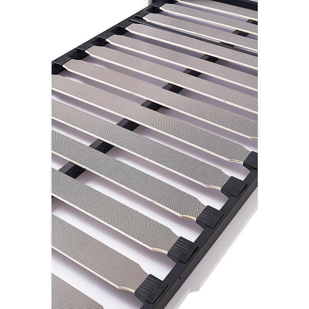 King-single Wall Bed in White Gloss – Space Saving Murphy Bed Kit with Black Door Handle