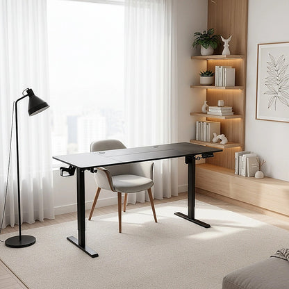 160cm Electric Standing Desk – Height Adjustable Sit Stand Office Table in Black