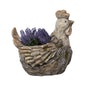 Rustic Rooster Planter w Hole & Plug 31cm