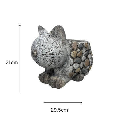 Kitten Planter W  Hole & Plug 29x21cm
