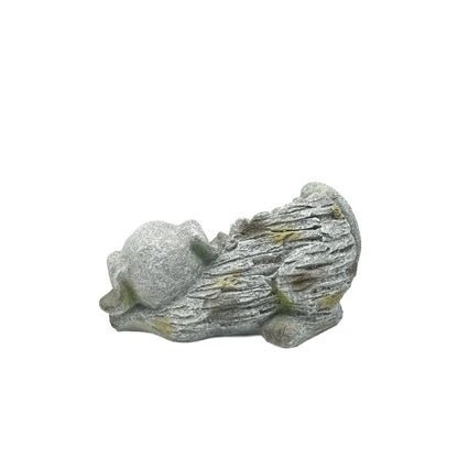 Winking Dog Planter w Hole + Plug 36cm