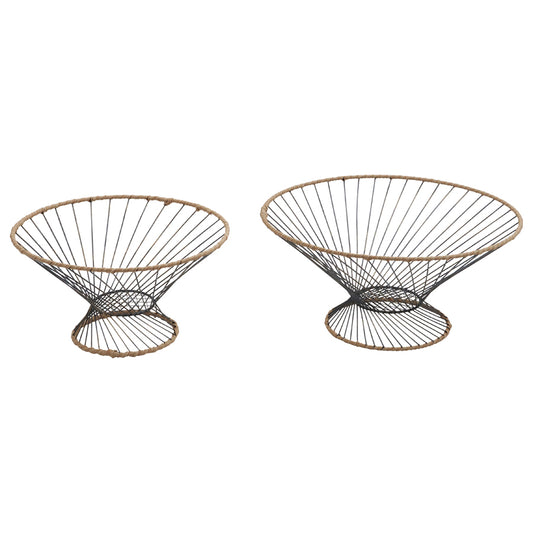 Set 2 Nested Tropea Round Footed Bowls 36x18cm