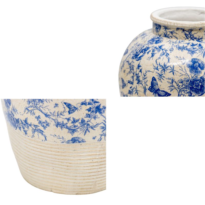 Glazed Stoneware Look Vase 43cm