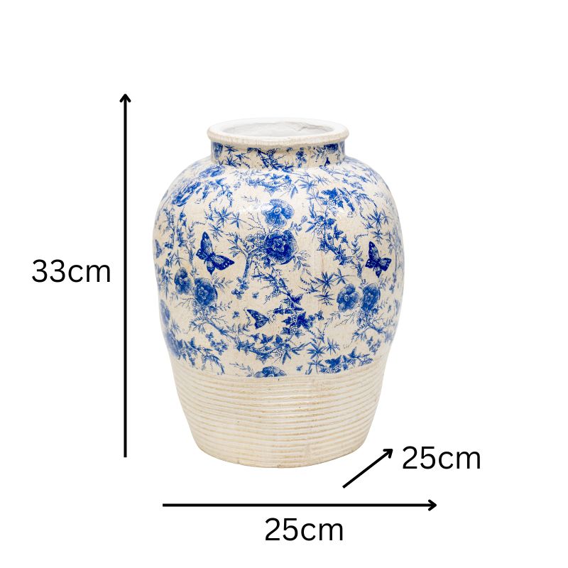 Glazed Stoneware Look Vase 43cm