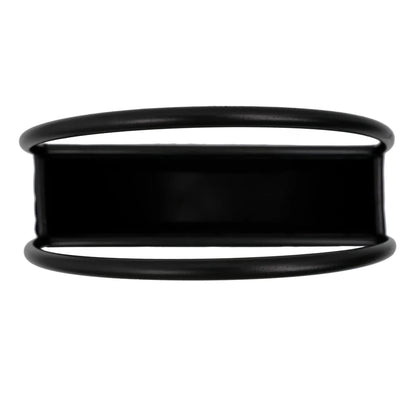 Premium Floating Half Moon / Semi Circle Metal Wall Planter | Onyx Black 35cm