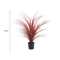Burgundy Potted Artificial Long Grass (Yucca Grass) 75cm UV Resistant
