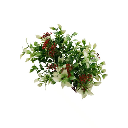 Artificial Flowering Holly Plant Stem UV Resistant 26cm