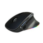 Ergonomic Vertical Wireless Mouse - Dual Mode (2.4G + Bluetooth), RGB Light, Rechargeable 500mAh Battery(black)