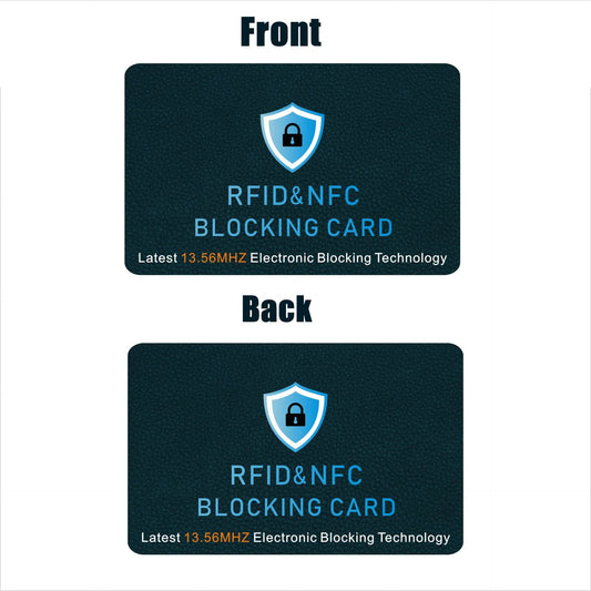 Dark Blue Style RFID & NFC Blocking Card Set (5 Pack) - Contactless NFC ID / Credit Card Protection, Anti-Skimming Shield for Wallet