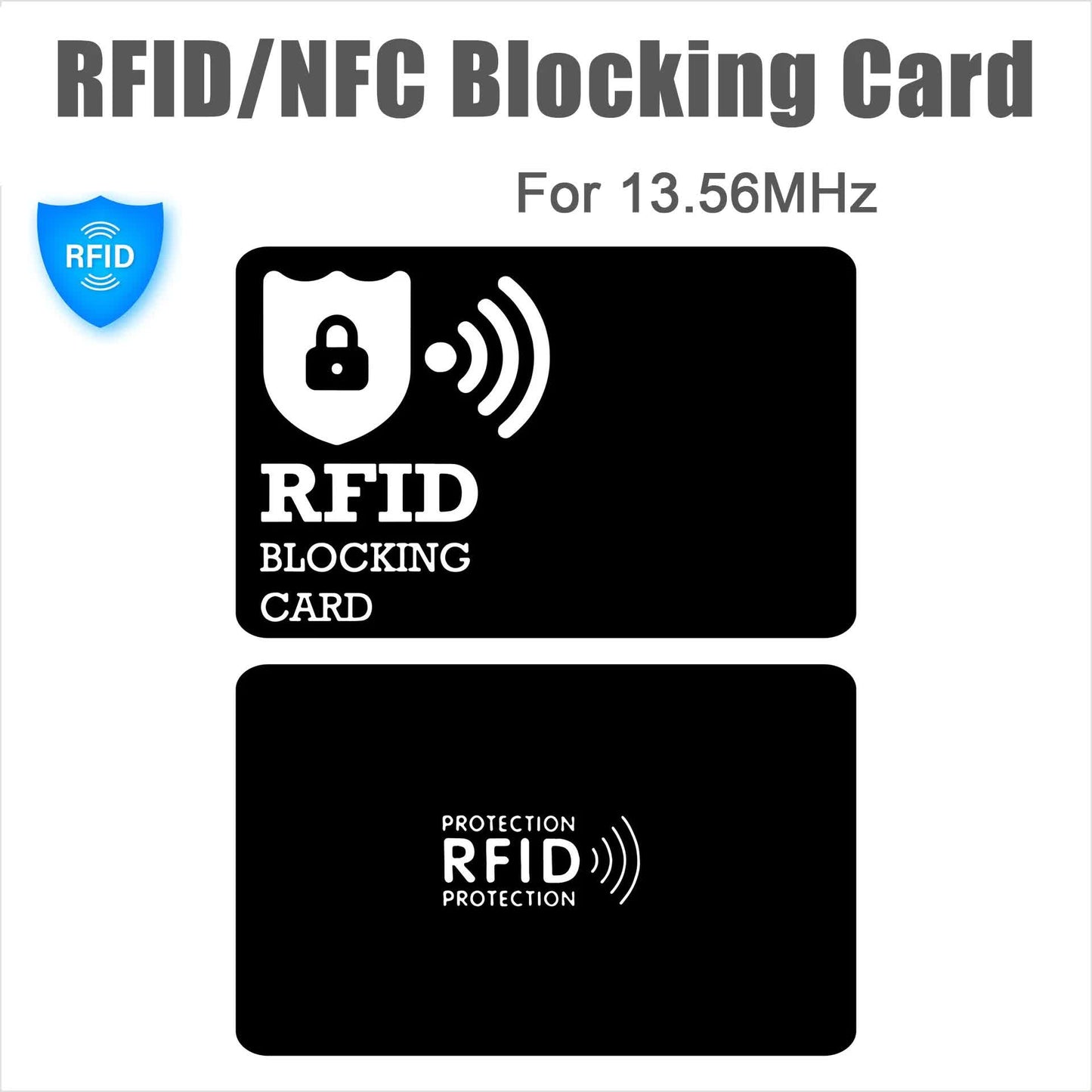 Dark Blue Style RFID & NFC Blocking Card Set (5 Pack) - Contactless NFC ID / Credit Card Protection, Anti-Skimming Shield for Wallet