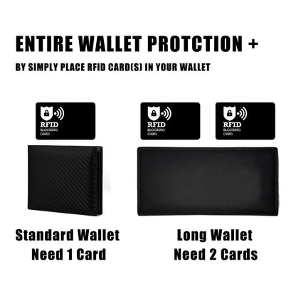 Dark Blue Style RFID & NFC Blocking Card Set (5 Pack) - Contactless NFC ID / Credit Card Protection, Anti-Skimming Shield for Wallet