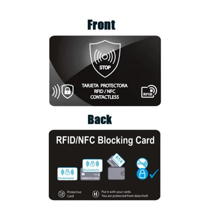 Black White Style RFID & NFC Blocking Card Set (5 Pack) - Contactless NFC ID / Credit Card Protection, Anti-Skimming Shield for Wallet