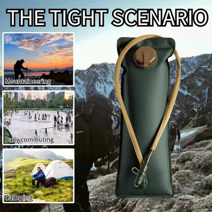 Outdoor Grey 2.5L Hydration Bladder for Running & Cycling - Eco-Friendly PEVA Material Water Reservoir Pack Insert with Bite Valve & 93CM Water Pipe