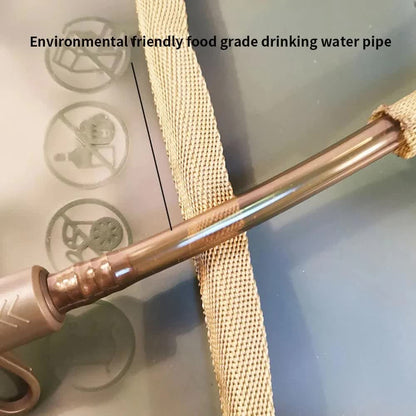 Outdoor Green 2.5L Hydration Bladder for Running & Cycling - Eco-Friendly PEVA Material Water Reservoir Pack Insert with Bite Valve & 93CM Water Pipe