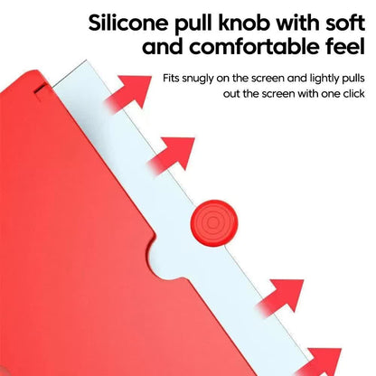 Black 16-Inch Ultra-Clear Portable Retractable HD Mobile Phone Screen Magnifier - Eye Protection Fresnel Lens Projector, with Built-in Phone Holder & Adjustable Base