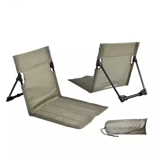 Green Portable Folding Beach Lounger Chair with 600D Oxford Fabric and Aluminum Frame – Lightweight Outdoor Garden Camping Chair in Australia