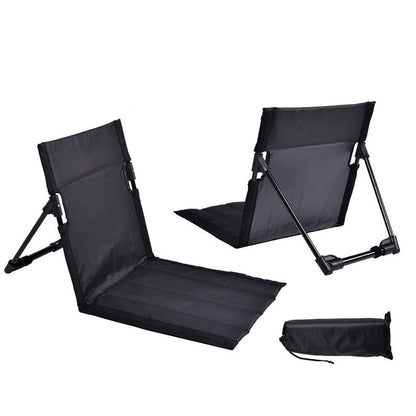 Black Portable Folding Beach Lounger Chair with 600D Oxford Fabric and Aluminum Frame – Lightweight Outdoor Garden Camping Chair in Australia