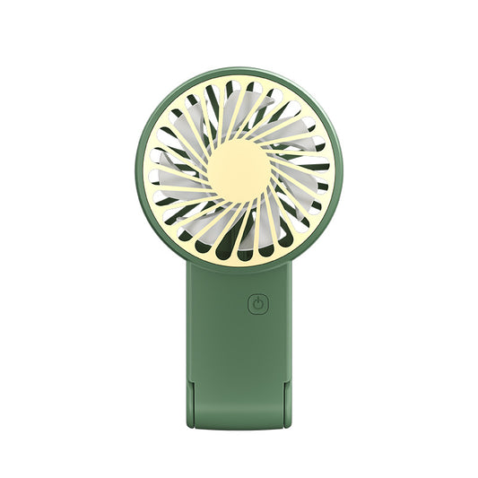 Green 2 Pack Mini Portable Handheld Fan Foldable Desktop Personal Fan USB Rechargeable Pocket Fan with 3 Speeds for Travel Office and Outdoor