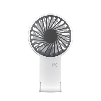 White 2 Pack Mini Portable Handheld Fan Foldable Desktop Personal Fan USB Rechargeable Pocket Fan with 3 Speeds for Travel Office and Outdoor
