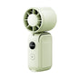 Light green Portable Handheld Fan 350 Degree Rotation Foldable Neck Hanging Waist Fan with Magnetic Base LED Display 5 Speed Personal Fan