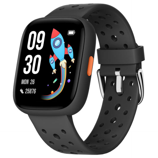 Black Kids Smart Watch Fitness Tracker with Pedometer Heart Rate Monitor and 14 Sport Modes IP68 Waterproof Watch for Boys and Girls