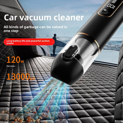Grey 2-in-1 Cordless Handheld Car Vacuum Cleaner and Air Blower Powerful Suction Brushless Motor Portable Duster for Home and Auto