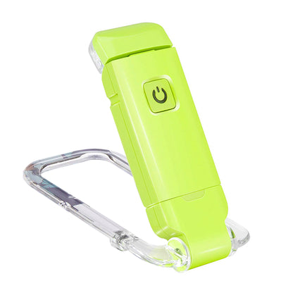 2-PCS Green Mini USB Rechargeable LED Book Light Eye Protection Reading Lamp with Adjustable Clip and Brightness for Kids Students Travel