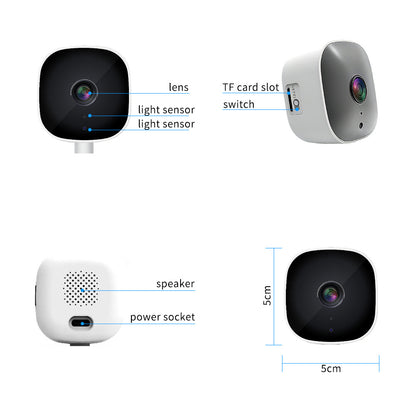 White Smart Indoor Security Camera 3MP HD WiFi Wireless Monitor with Night Vision Two-Way Audio & Motion Detection Ideal for Baby Pet & Home Office