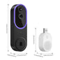 P50 Purple 1080P Wireless Video Doorbell Camera with USB Chime Smart WiFi Security System 2-Way Audio Night Vision Motion Detection IP65 Waterproof