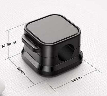 Black 6-Pack Magnetic Cable Organiser Clips Desktop Cord Management for Phone Charger USB Cable Holder