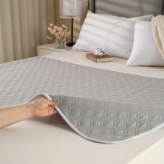 Washable Incontinence Bed Pad 150x200cm Reusable Waterproof Mattress Protector with Non-Slip Backing 4-Layer Absorbent Underpad for Elderly and Adults Smoky gray