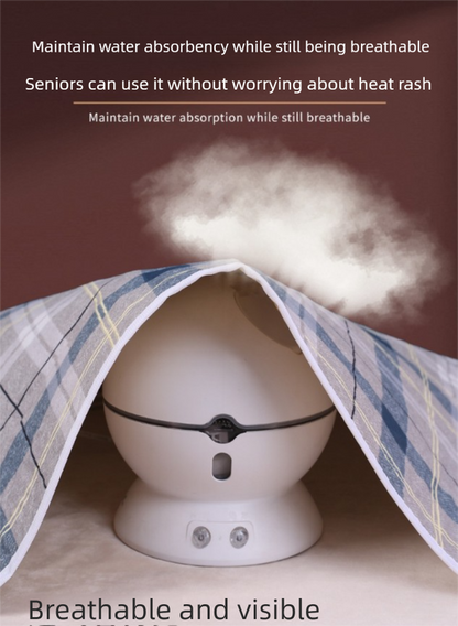 Washable Incontinence Bed Pad 100x150cm Reusable Waterproof Mattress Protector with Non-Slip Backing 4-Layer Absorbent Underpad for Elderly and Adults Medium blue