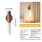 Brown Wood Grain Motion Sensor Night Light LED Rechargeable Magnetic Stick Wall Lamp Wireless Smart Batten Light for Hallway Staircase Bedroom Warm White