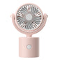 Portable Turbo Fan 3-in-1 Mini Handheld Desk Fan Rechargeable Personal Cooling Device with Neck Lanyard 180 Degree Adjustable Head Quiet Wind Pink